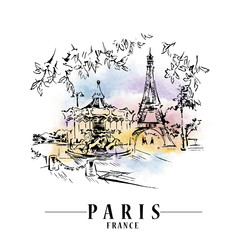 Paris vector illustration.