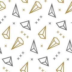 Vector seamless pattern with geometric elements. Modern background.