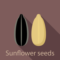 Sunflower seeds icon. Flat illustration of sunflower seeds vector icon for web design