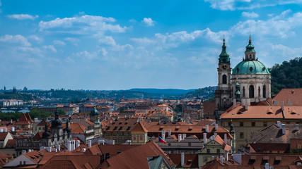 Fototapeta premium aerial view of prague