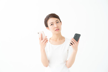 スマートフォン・比較・女性