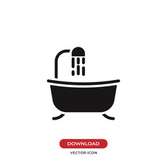 Bath icon vector