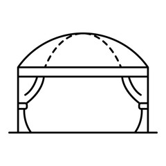 Wedding tent icon. Outline wedding tent vector icon for web design isolated on white background