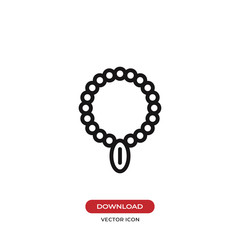 Necklace icon vector