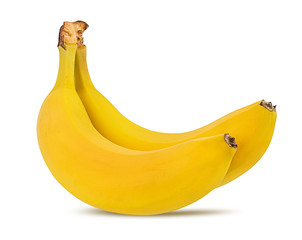 Fresh bananas isolated on white background with clipping path
