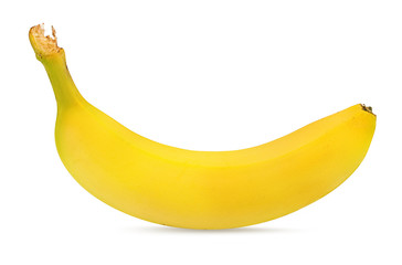 Fresh bananas isolated on white background with clipping path