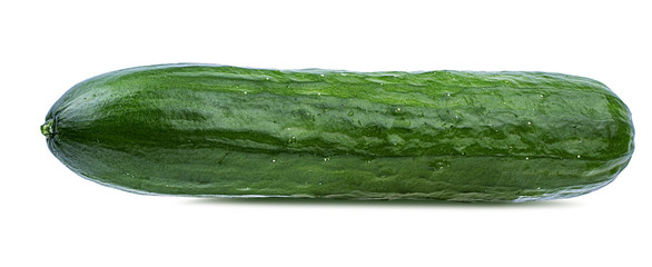 Fresh cucumber isolated on white background with clipping path