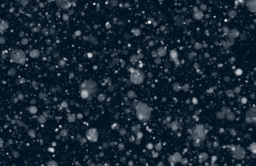 Fototapeta premium Background snowfall through the lens