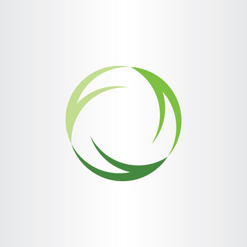 green symbol recycle logo ecology vector sign icon design
