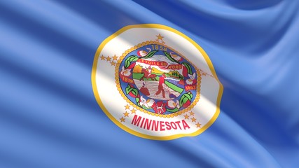 State of Minnesota flag. Flags of the states of USA.