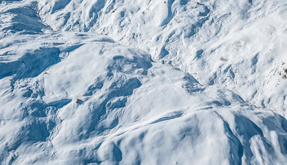 snow mountains, photo from drone