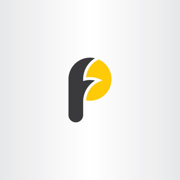 letter f and p fp logo vector icon element