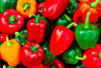 red and yellow peppers