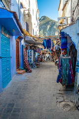 Fototapeta na wymiar Street views in Chefchaouen, Marocco