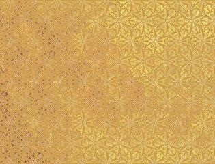 abstract golden plant ornament for wallpaper