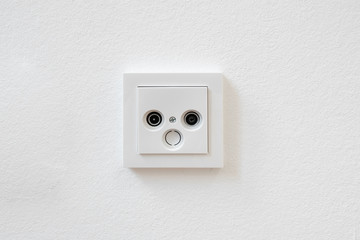   internet and tv outlet , cable tv box socket