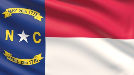 Fototapeta premium State of North Carolina flag. Flags of the states of USA.