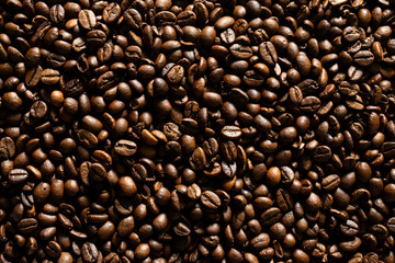 Obraz premium Closeup Coffee Bean Full Flame.