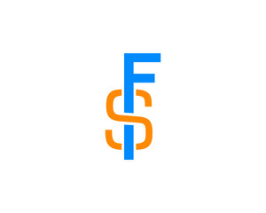 Initial Letter FS Logo Template Design