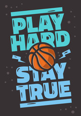 Basketball Themed Slogan T Shirt Print Design Vector Graphic