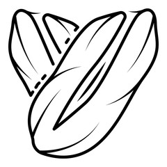 Eco peanut icon. Outline eco peanut vector icon for web design isolated on white background