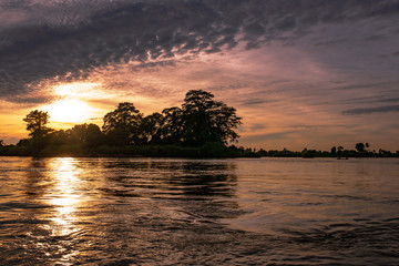 Fototapeta na wymiar Mekong river sunset