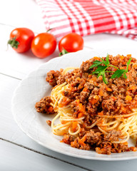Spaghetti with bolognese sauce
