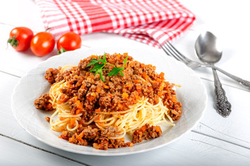 Spaghetti with bolognese sauce