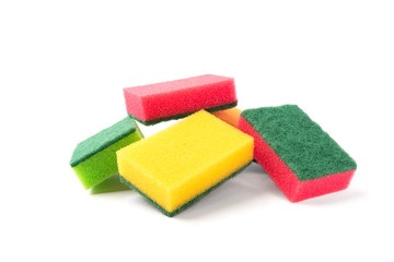 Sponges isolated on white background.