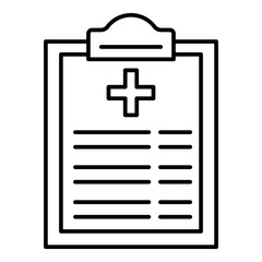 Fototapeta premium Medical check board icon. Outline medical check board vector icon for web design isolated on white background