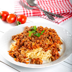 Spaghetti with bolognese sauce