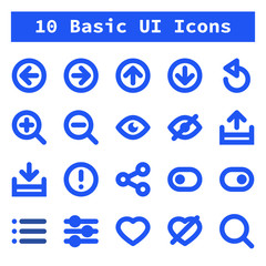 10 Basic UI Icons