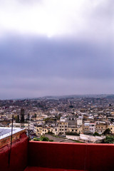 Panoramic view in Fez, Marocco