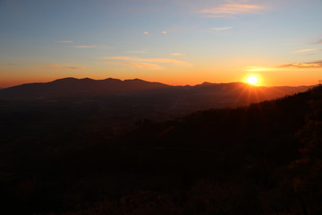 Fototapeta premium Tuscany Sunset