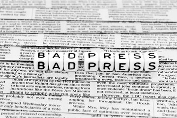 Obraz premium Bad press