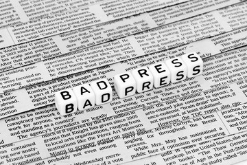 Obraz premium Bad press