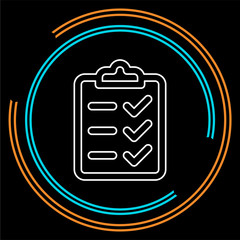 clipboard icon - vector check list
