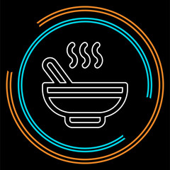 vector soup bowl illustration - restaurant