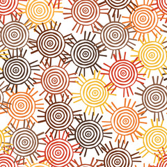 Fototapeta premium Circular, tribal pattern with motifs of African tribes Surma and Mursi