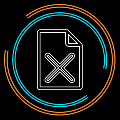 Remove document icon - vector