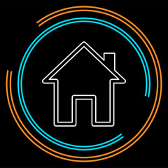 home icon, vector real estate house, residential