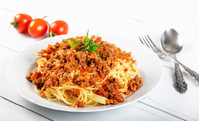 Spaghetti with bolognese sauce