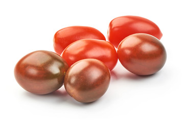 Cherry Tomatoes, close-up, isolated on a white background