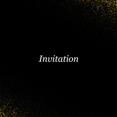 golden stars, invitation, night sky, postcard eps 10