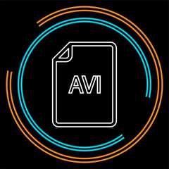 download AVI document icon - vector file format