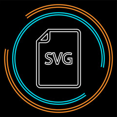 download SVG document icon - vector file format