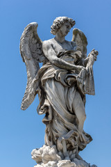 Obraz premium Architectural detail from of St. Angelo Bridge in city of Rome, Italy