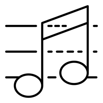 recommend clip art: Musical note icon. Outline musical note vector icon for web design isolated on white background