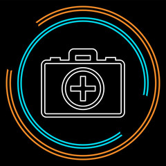 Obraz premium first aid bag icon - medical box