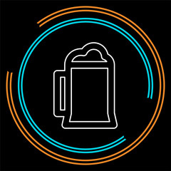 vector beer glass, mug illustration - drink